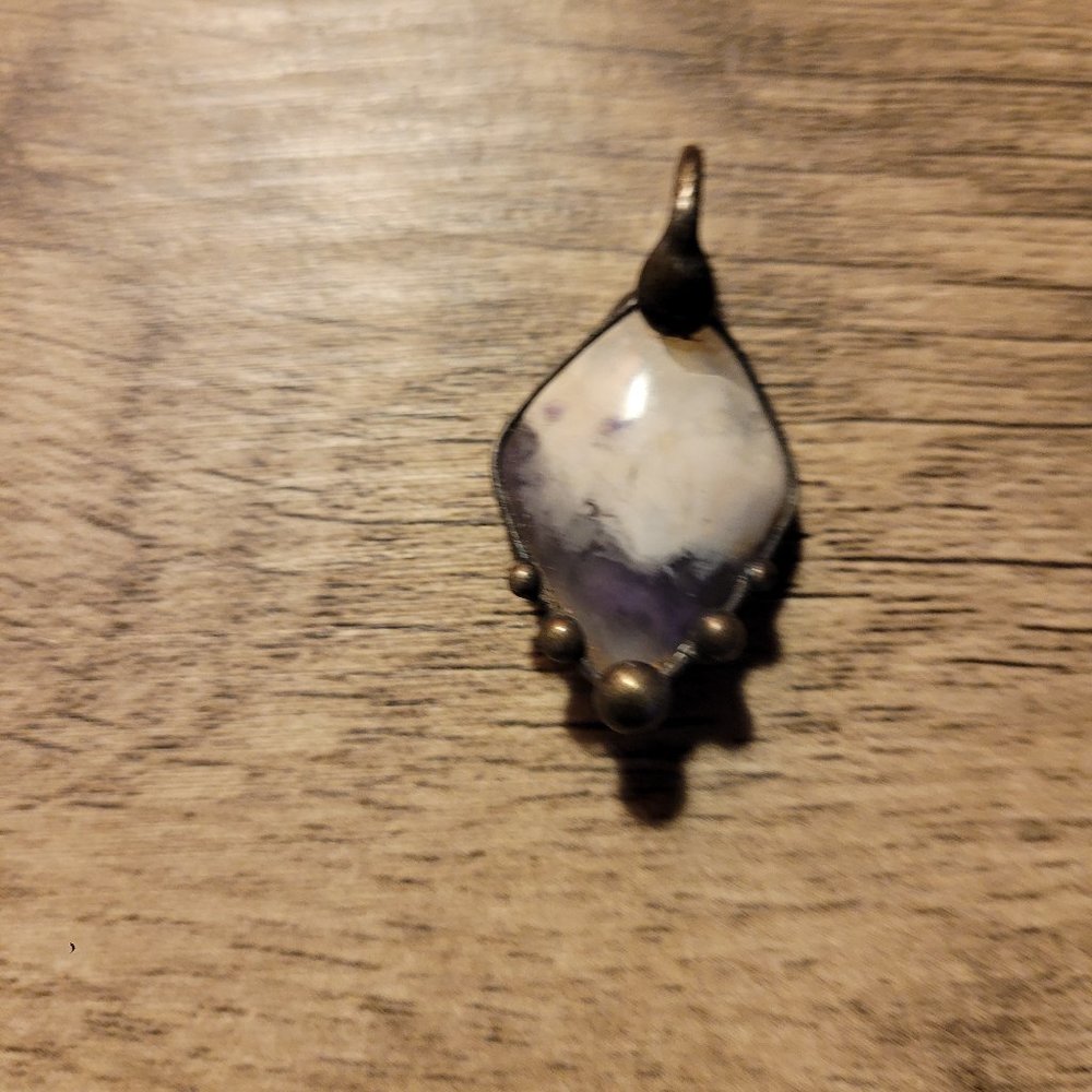 Purple opal pendant
